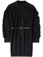 Jil Sander robe courte volantée à col rond - Noir - thumbnail