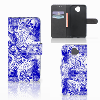 Telefoonhoesje met Naam Wiko Wim Angel Skull Blauw