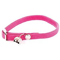Kattenhalsband, nylon, elastisch, roze