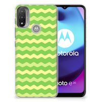 Motorola Moto E20 | E40 TPU bumper Waves Green - thumbnail