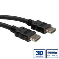 ROLINE HDMI High Speed kabel met Ethernet M-M, zwart, 7,5 m - thumbnail