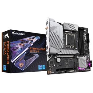 Gigabyte B760M AORUS ELITE AX Moederbord Socket Intel 1700 Vormfactor Micro-ATX Moederbord chipset Intel® B760