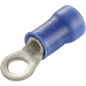 TE Connectivity 34158 Ringkabelschoen Dwarsdoorsnede (max.): 2.60 mm² Gat diameter: 3.2 mm Deels geïsoleerd Blauw 1 stuk(s)