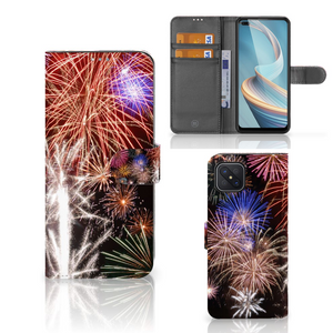 OPPO Reno4 Z Wallet Case met Pasjes Vuurwerk