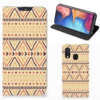 Samsung Galaxy A20e Hoesje met Magneet Aztec Yellow - thumbnail