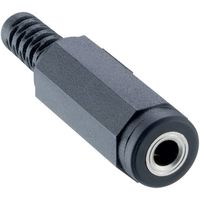 Lumberg 1520 01 Jackplug 3.5 mm Bus, recht Aantal polen: 3 Stereo Zwart 1 stuk(s) - thumbnail