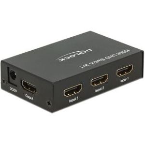 Delock 18683 HDMI UHD-schakelaar 3 x HDMI in > 1 x HDMI uit 4K