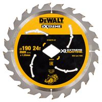 DeWalt Accessoires Extreme Runtime Cirkelzaagblad voor DCS577 190mm 24T (ruitvormig asgat) - DT40270-QZ - thumbnail