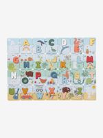 FSC® karton en hout 2-in-1 alfabetpuzzel wit