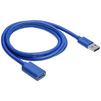 Akyga USB-kabel USB-A stekker, USB-A bus 1.00 m Zwart AK-USB-28