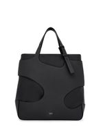 Ferragamo sac cabas matelassé à découpes - Noir