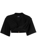 Jacquemus t-shirt Le Bahia Court en coton - Noir - thumbnail