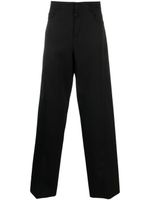 Lanvin pantalon en sergé à coupe ample - Noir