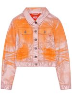 Diesel veste crop De-Slimmy en jean - Orange