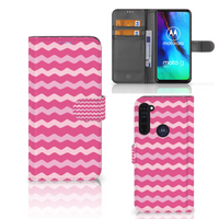 Motorola Moto G Pro Telefoon Hoesje Waves Pink - thumbnail