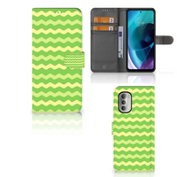 Motorola Moto G51 5G Telefoon Hoesje Waves Green - thumbnail