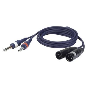 DAP FL44 verloopkabel 2x XLR male naar 2x Jack 3m