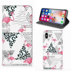 Apple iPhone Xs Max Hoesje maken Flamingo Triangle