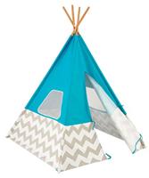 KidKraft 223 Luxe turquoise speelwigwam voor kinderen, 162 cm hoog, voor binnen en buiten