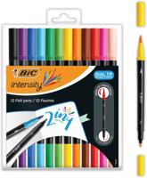 BIC 989695 verf-stift Zwart, Blauw, Bruin, Groen, Lichtblauw, Lichtgroen, Oranje, Roze, Paars, Rood, Violet, Geel 12 stuk(s)