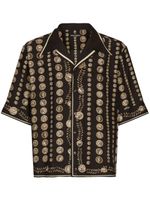 Dolce & Gabbana chemise en soie Monete à imprimé - Noir