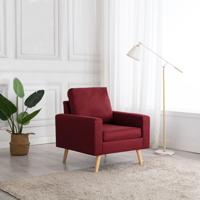 Fauteuil stof wijnrood