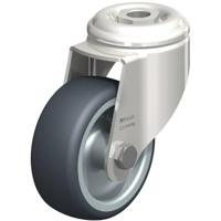 Blickle 574178 RVS apparaat-/zwenkwiel met boutgat, Ø 80 mm, glijlagers