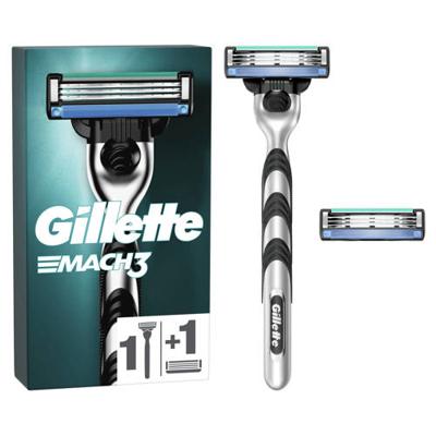 Gillette Gillette Mach3 Scheersysteem - 2 mesjes Gillette Gillette Mach3 Scheersysteem - 2 mesjes