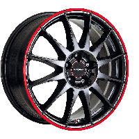 RONAL R54 MCR Zwart met rode rand