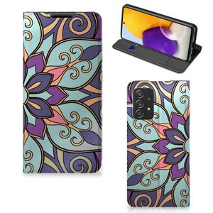 Samsung Galaxy A72 (5G/4G) Smart Cover Purple Flower