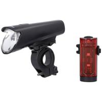 FISCHER FAHRRAD 45 LUX, small-box Fietsverlichtingsset LED Zwart - thumbnail