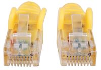 Intellinet 350525 RJ45 Netwerkkabel, patchkabel CAT 6A S/FTP 7.50 m Geel Folie afscherming, Afscherming gevlochten, Halogeenvrij 1 stuk(s) - thumbnail