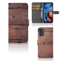 Motorola Moto E32 | Moto E32s Book Style Case Old Wood