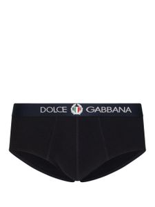 Dolce & Gabbana slip à taille à logo - Noir