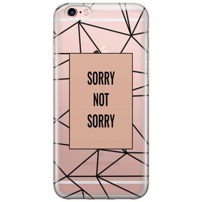 iPhone 6/6s transparant hoesje - Sorry not sorry
