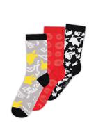 Pokemon Socks 3-Pack Crew 39-42 - thumbnail