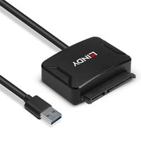 Lindy 43311 tussenstuk voor kabels USB-A 3.0 SATA 3.0 Zwart - thumbnail