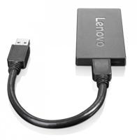 Lenovo 4X90J31021 USB 3.2 Gen 1 (USB 3.0) Adapter [1x USB 3.2 Gen 1 stekker A (USB 3.0) - 1x DisplayPort bus] Zwart