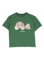 Palm Angels Kids t-shirt en coton à imprimé ourson - Vert - thumbnail