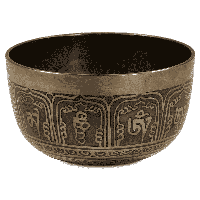 Gegraveerde Messing Klankschaal OMPMH 1050-1550 gram