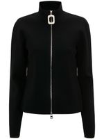 JW Anderson cardigan en maille fine à fermeture zippée - Noir