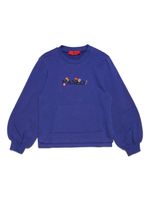 MAX&Co. Kids sweat en coton à logo brodé - Bleu