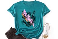 T-shirt met tijgeropdruk