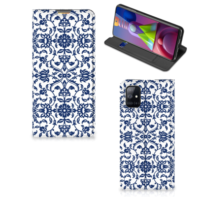 Samsung Galaxy M51 Smart Cover Flower Blue