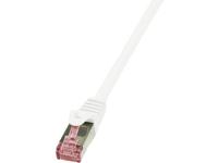 LogiLink CQ2041S RJ45 Netwerkkabel, patchkabel CAT 6 S/FTP 1.50 m Wit Vlambestendig, Snagless 1 stuk(s)
