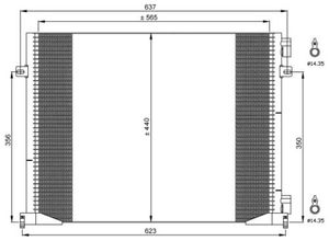 Condensor, airconditioning 35482