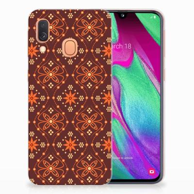 Samsung Galaxy A40 TPU bumper Batik Brown