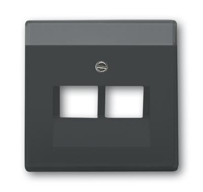 Busch-Jaeger 2CKA001710A3615 UAE-, IAE-, ISDN-contactdoos Afdekking Zwart-grijs, Antraciet