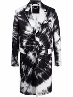 Philipp Plein manteau droit à motif tie dye - Noir