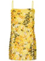 PINKO robe courte à sequins - Jaune